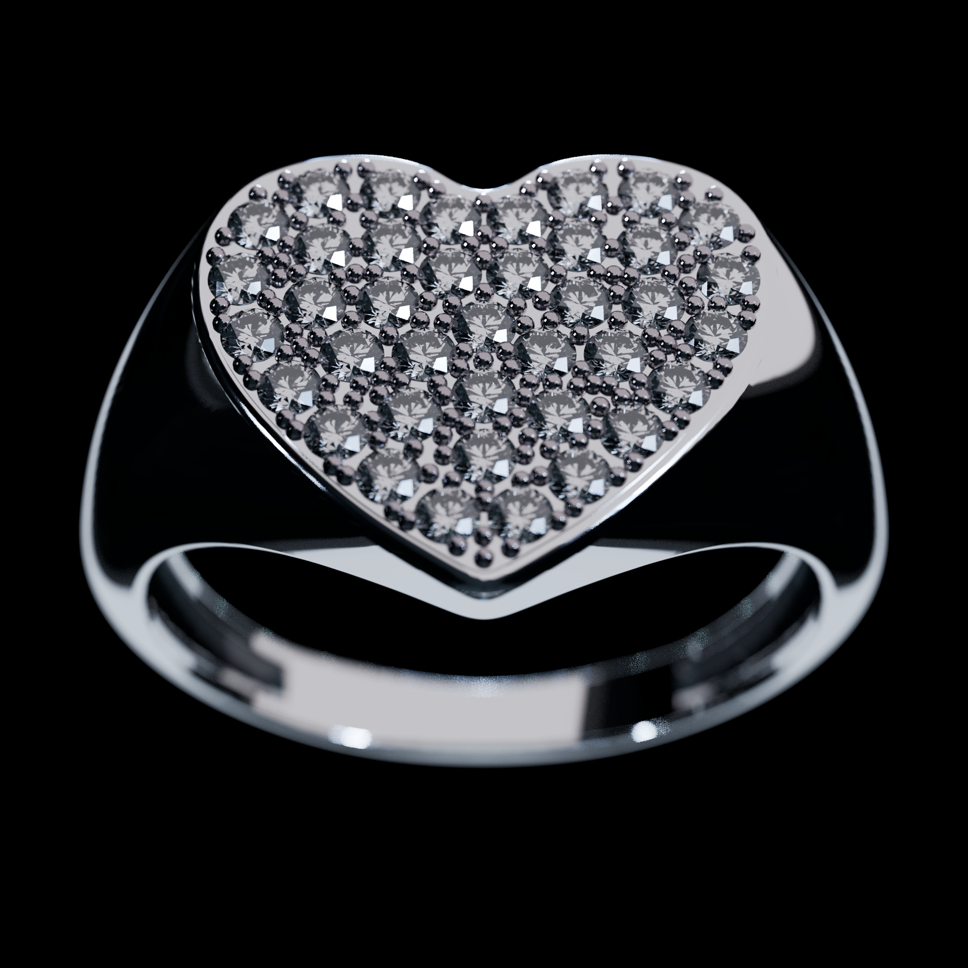 Anillo de Corazón con circonias