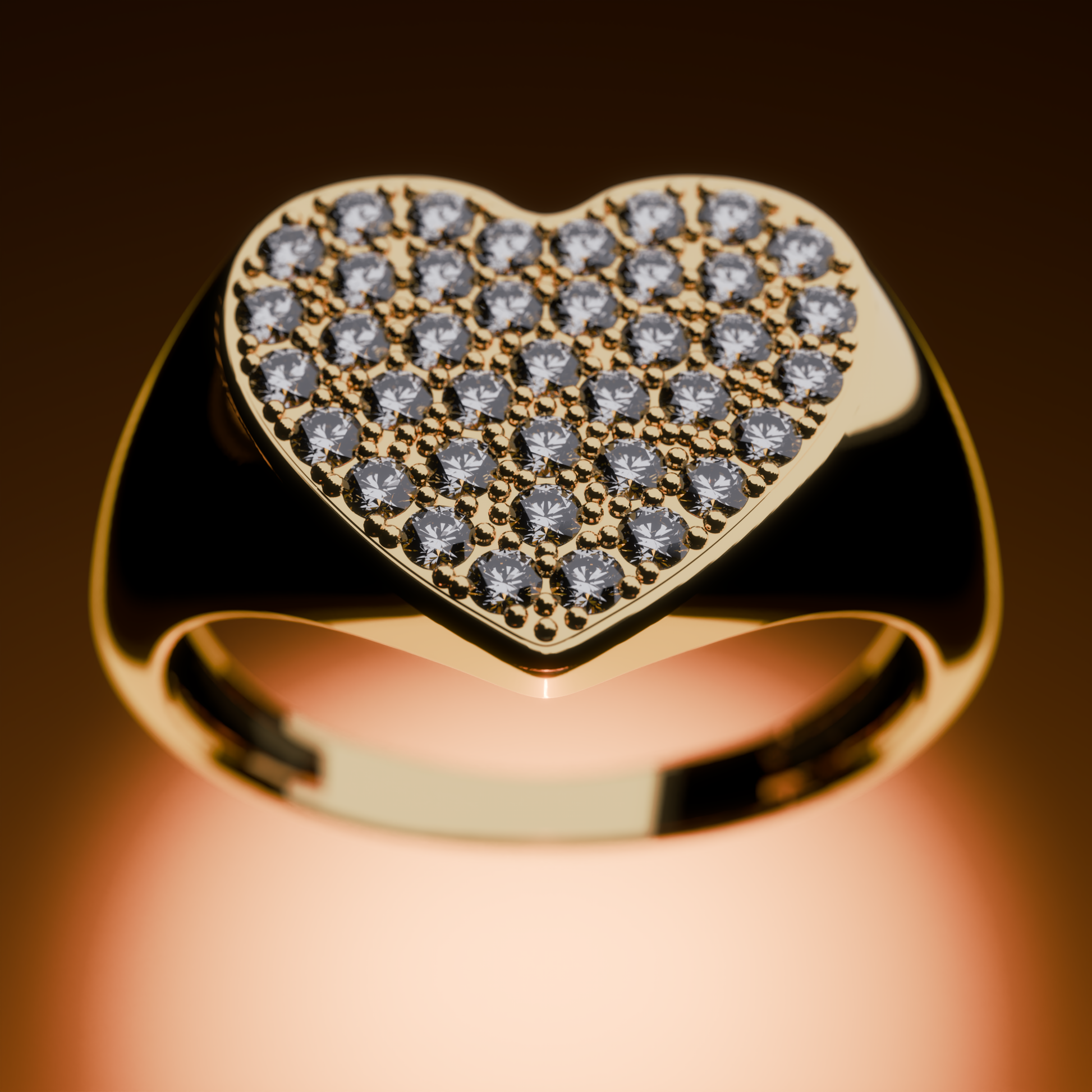 Anillo de Corazón con circonias