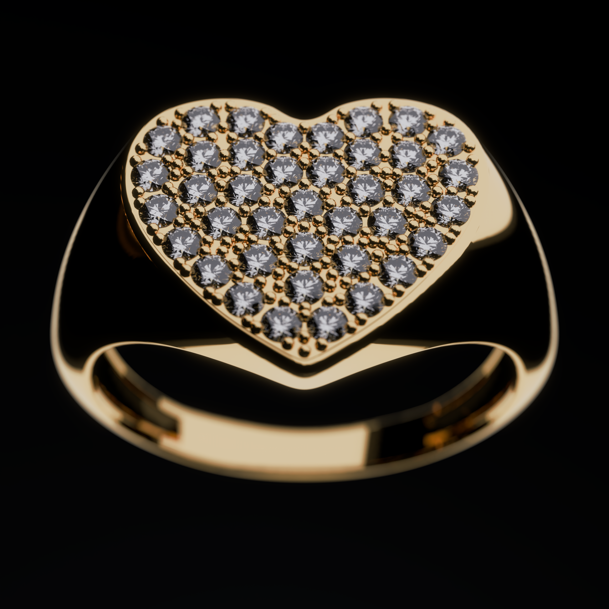 Anillo de Corazón con circonias
