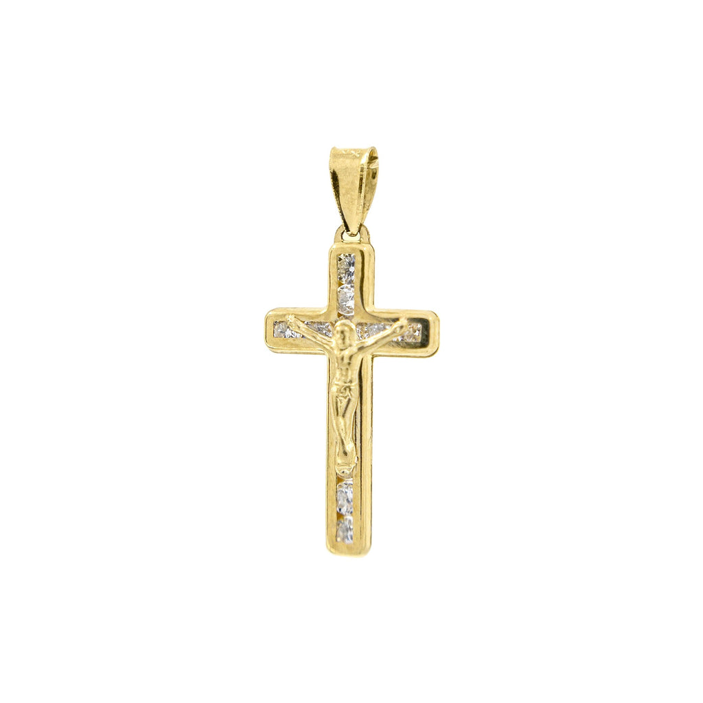 Cristo con Circonias Oro 10k - Vanessa Joyas