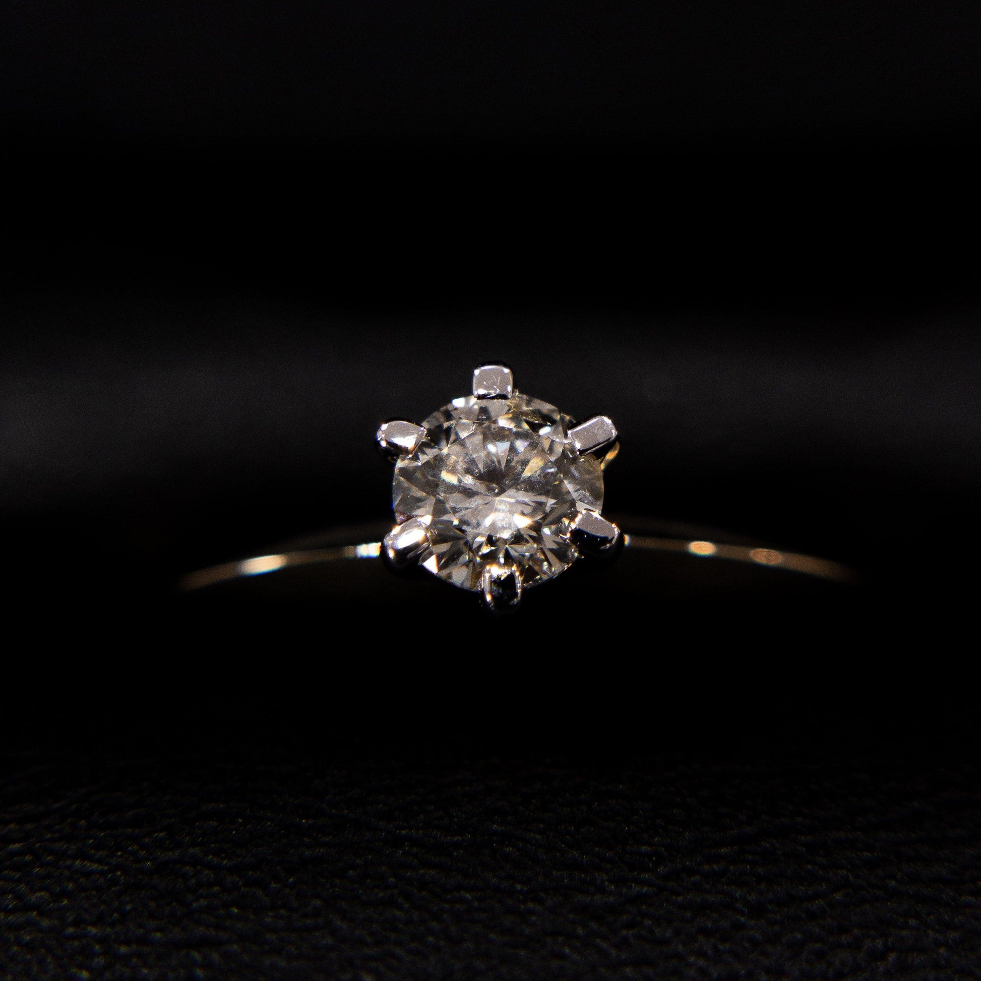 Anillo de Compromiso 14k Solitario con Diamante 0.33ctw - Vanessa Joyas