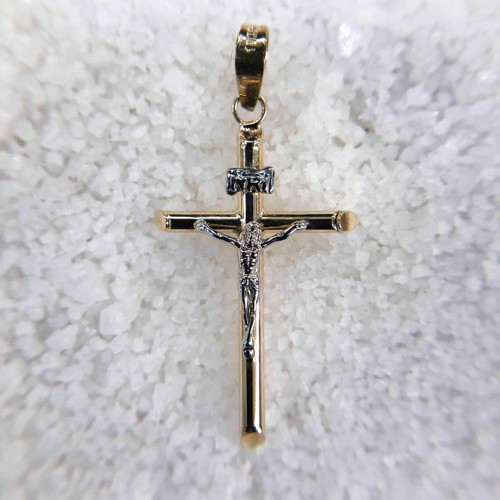 Cruz con Cristo de Oro de 10k - Vanessa Joyas