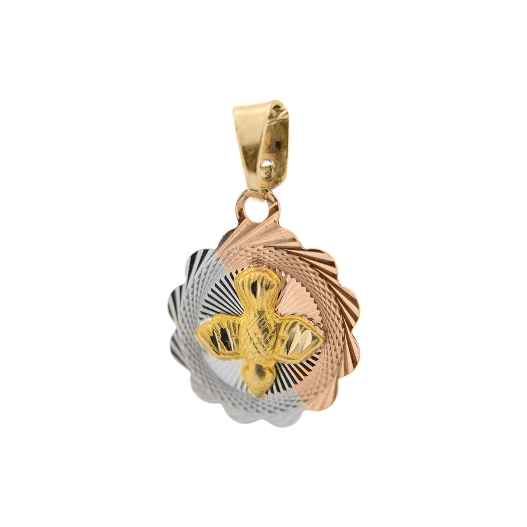 Medalla del Espíritu Santo Oro Florentino 10k - Vanessa Joyas