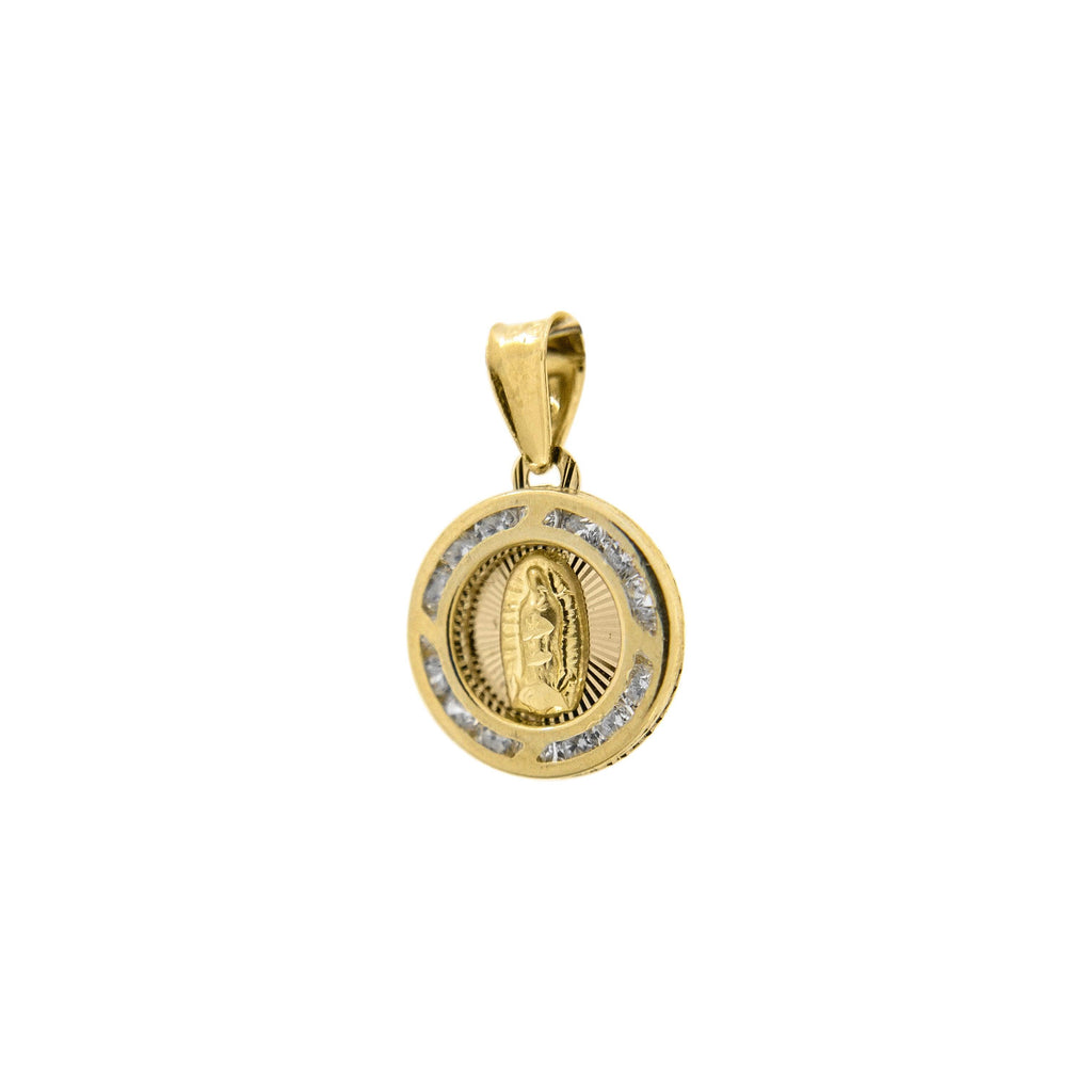 Medalla Virgen de Guadalupe con Circonias 10k - Vanessa Joyas