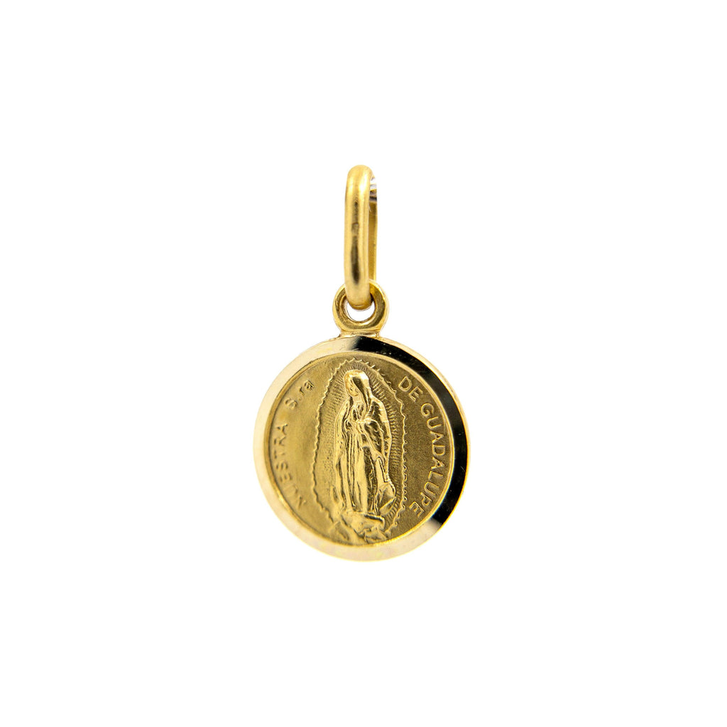 Medalla Virgen de Guadalupe / Sagrado Corazón Oro Italiano 10k - Vanessa Joyas